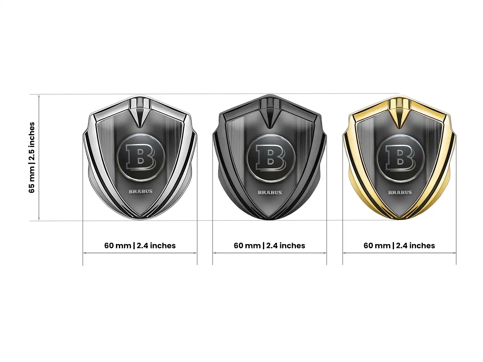 Brabus Badge Autoadesivo Personalizzabile Disegno Forza